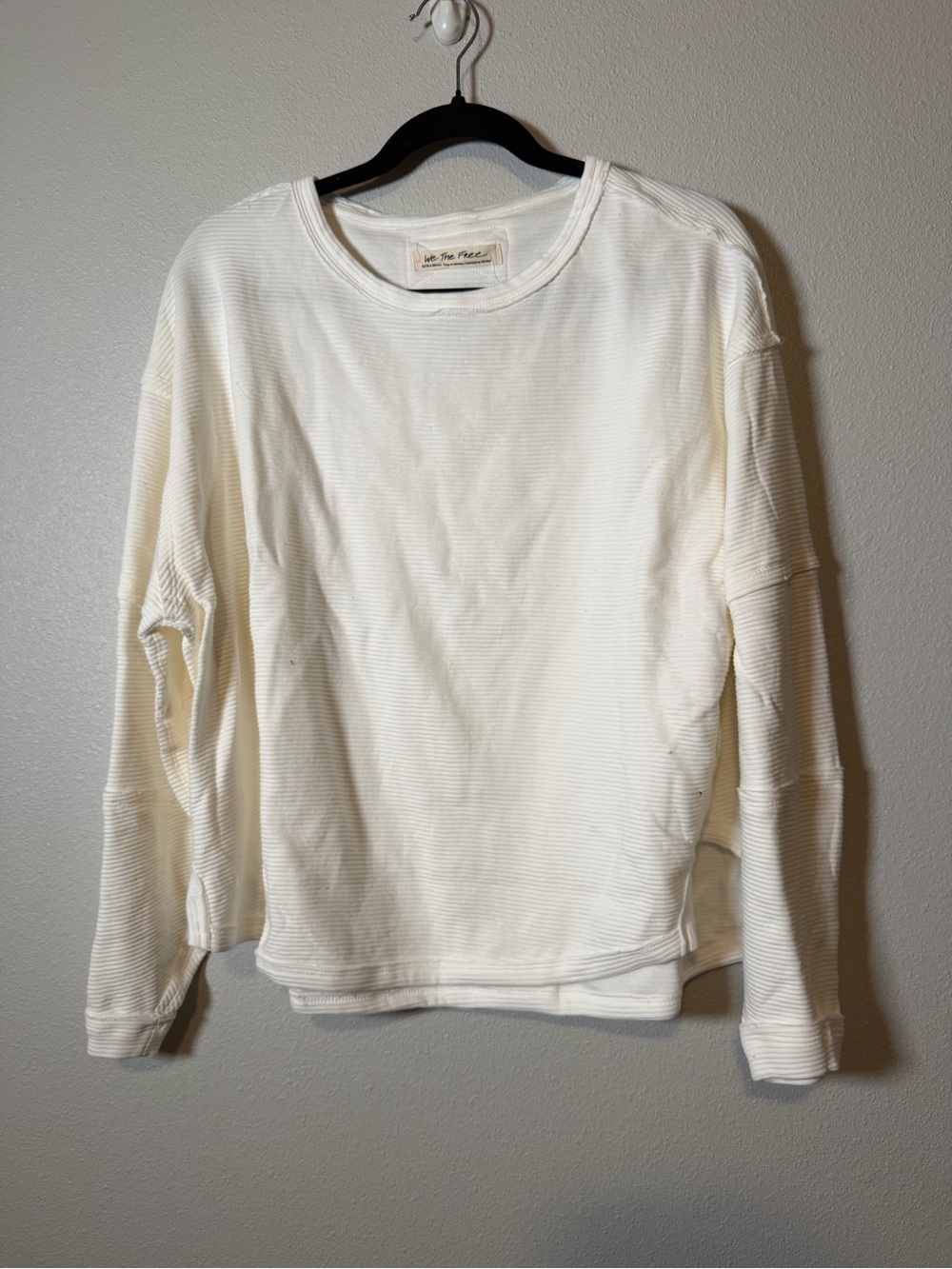 We the free free people ivory/cream long sleeve top